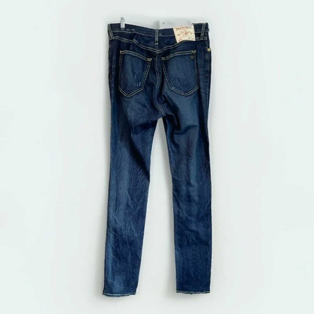 True Religion World Tour Men’s Jack Super Skinny Jean Sz 33x32 Distressed